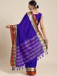 Saree Mall Blue & Copper-Toned Zari Silk Blend Uppada Sarees Online