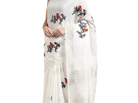 Anni Designer Women s Woven Linen Saree Online Hot Sale