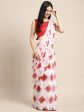 Saree Mall Women White & Red Printed Poly Chiffon Bandhani Saree With Matching Blouse Online Hot Sale