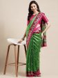 Saree Mall Green & Fuchsia Bandhani Silk Blend Bandhani Sarees Supply