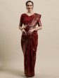 Saree Mall Maroon & Gold-Toned Ethnic Motifs Zari Silk Blend Banarasi Sarees Online Hot Sale