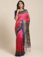 Saree Mall Pink & Beige Printed Bhagalpuri Saree For Sale