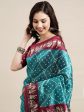 Saree Mall Blue & Maroon Bandhani Silk Blend Bandhani Sarees Fashion