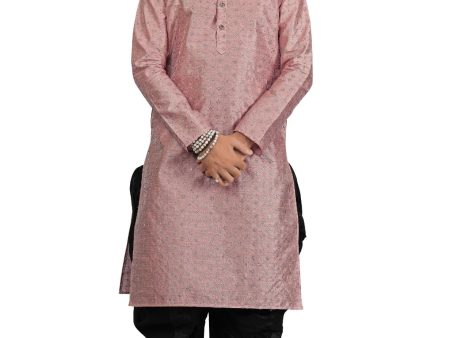 DEIANA S Fancy Black Dhoti Embroidery kurta Set For Men s (Peach) Online Sale