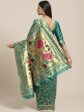 Saree Mall Teal Green & Golden Woven Design Banarasi Saree Fashion