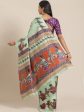 Saree Mall Green & Purple Ethnic Motifs Print Bhagalpuri Saree For Discount