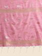 Vishnu Weaves Women s Pink Handloom Silk Zari Woven Saree with Blouse For Discount