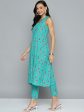 HERE&NOW Floral Printed Pure Cotton Kurta with Trousers For Cheap