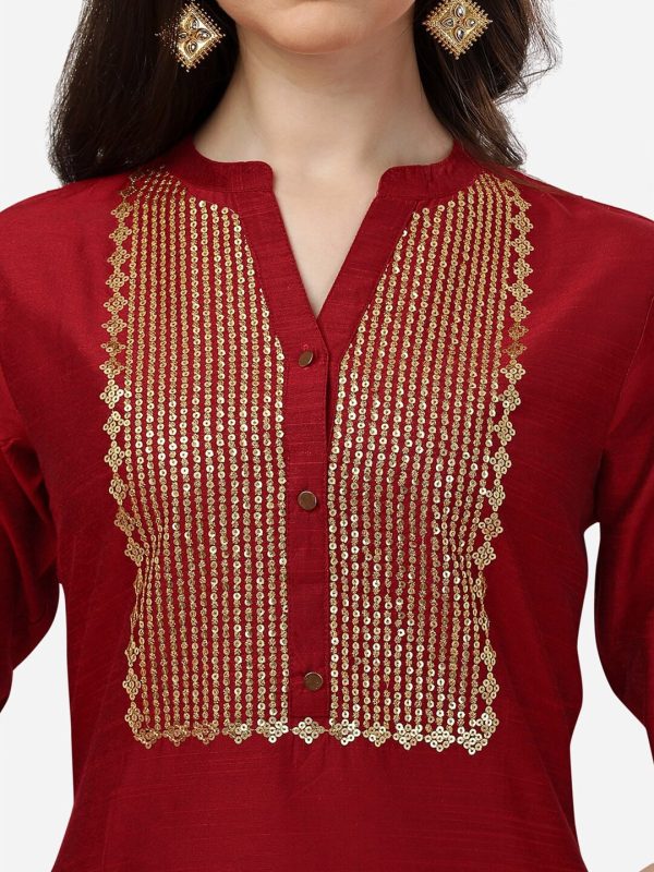 HERE&NOW Ethnic Motifs Yoke Design Kurta Online Hot Sale