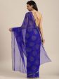 Saree Mall Blue & Gold-Toned Ethnic Motifs Sarees Fashion