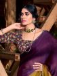 Saree Mall Purple & Beige Ombre Embroidered Sarees Supply