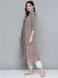 HERE&NOW Pure Cotton Ethnic Motifs Printed Kurta For Discount