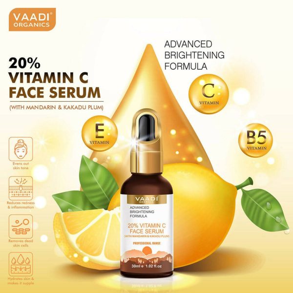 Vaadi Herbals 20% Vitamin C Face Serum With Advanced Brightening Formula Sale