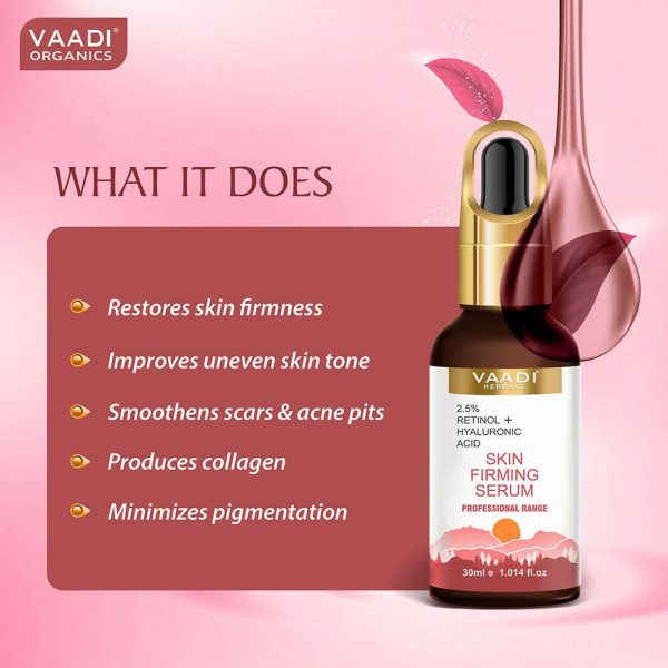 Vaadi Herbals Skin Firming Serum With 2.5% Retinol & Hyaluronic Acid on Sale