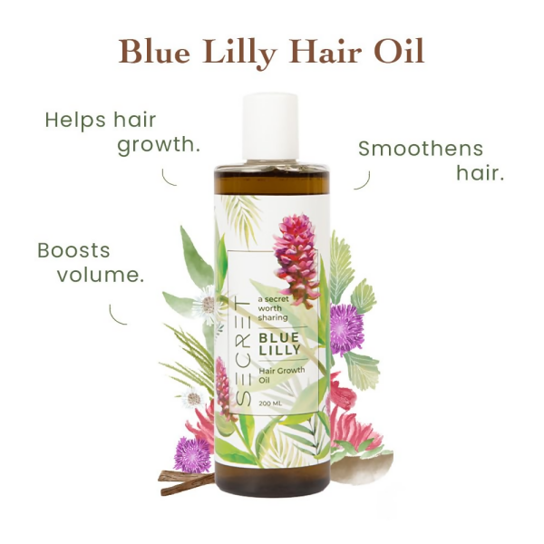 The Secret Hair Care Blue Lilly Hair Oil For Discount