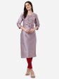 HERE&NOW Floral Embroidered Straight Regular Kurta Online Sale