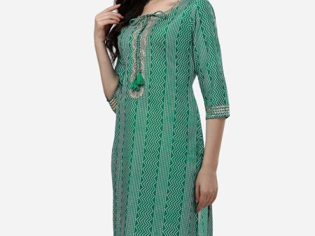 HERE&NOW Bandhani Printed Gotta Patti Kurta Online Sale