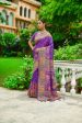 Vishnu Weaves Women s Purple Banarasi Silk Kashmiri Woven Saree with Blouse Discount