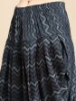 Anouk Women Navy Blue Ethnic Motifs Printed Empire Kurti with Dhoti Pants For Cheap