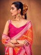 Saree Mall Striped Woven Design Zari Pure Georgette Sarees Fashion