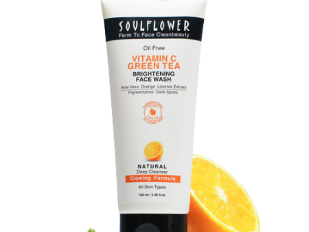 Soulflower Vitamin C Green Tea Brightening Face Wash on Sale