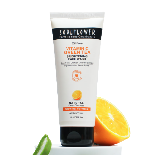 Soulflower Vitamin C Green Tea Brightening Face Wash on Sale