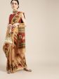 Saree Mall Saree Mall Creamy Mustard and Red Art Silk Saree Discount