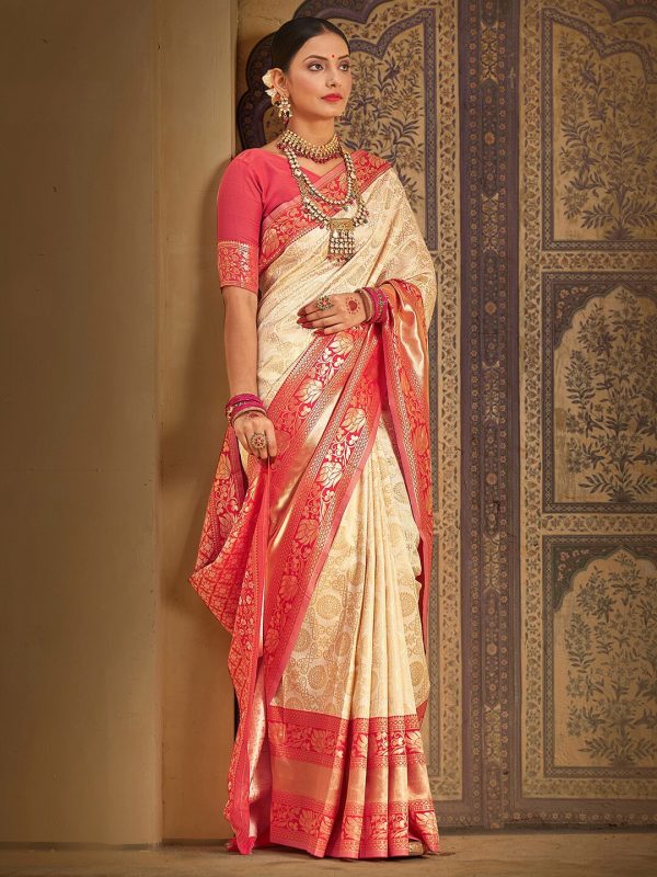 Saree Mall Woven Design Zari Kanjeevaram Traditional Sarees Online Sale