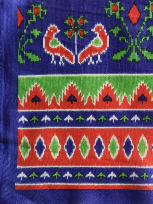 Saree Mall Red & Blue Printed Bhagalpuri Saree Online now