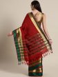 Saree Mall Red & Green Solid Saree Cheap