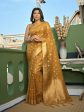 Delightful Designer Light Yellow Color Organza Silk Saree With Weaving Work - Yomika Fashions Hot on Sale