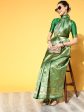 Saree Mall Green & Golden Woven Design Banarasi Saree Supply