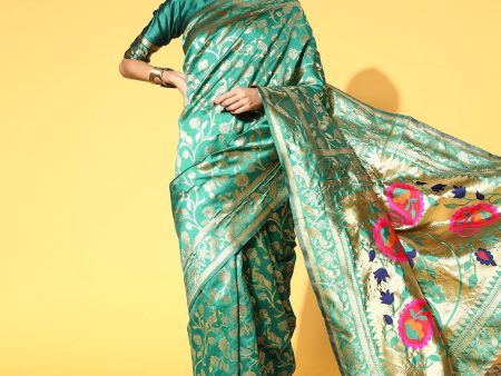 Saree Mall Ethnic Motifs Saree With Woven Design Border For Sale