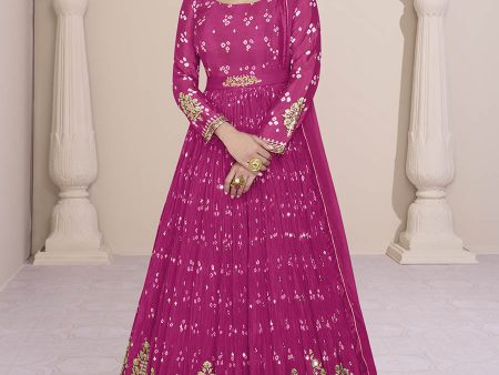 Myra Rani Georgette and Chinon Silk Gown Style Party Wear Suit Online Hot Sale