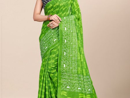 Saree Mall Abstract Printed Pure Cotton Bagh Sarees Fashion