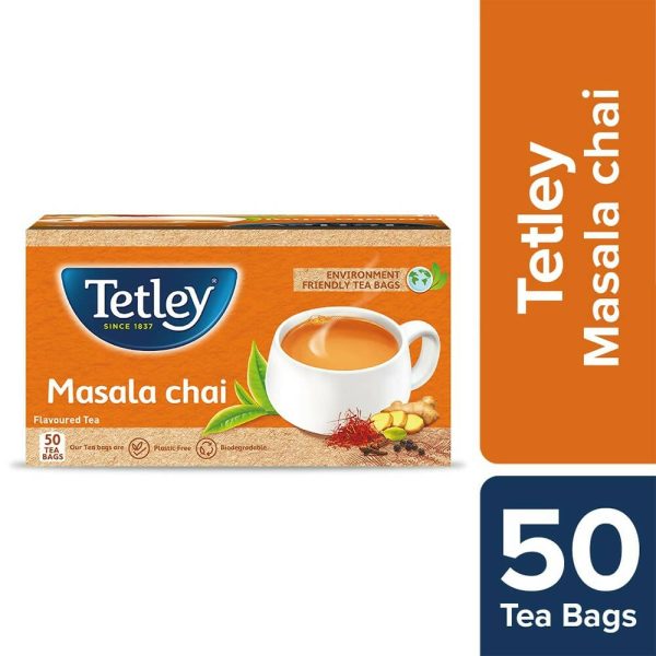 Tetley Masala Chai With Natural Flavour Black Tea Bags Online Hot Sale