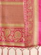 Saree Mall Pink & Blue Paisley Print Half & Half Saree For Cheap