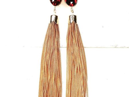 Bling Accessories Swarovski Siam Garnet Red Earrings Hot on Sale