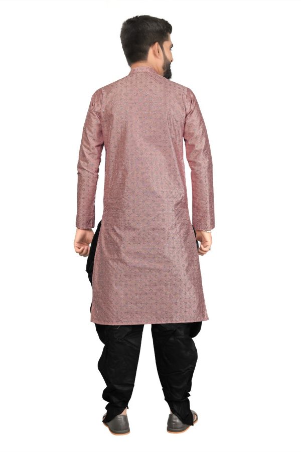 DEIANA S Fancy Black Dhoti Embroidery kurta Set For Men s (Peach) Online Sale