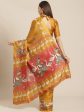 Saree Mall Brown & White Printed Saree Online Sale