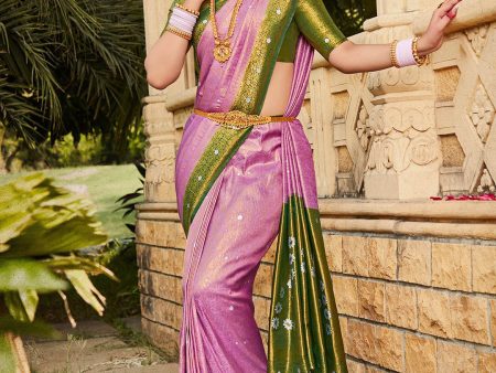 Saree Mall Ethnic Motifs Woven Design Zari Silk Blend Kanjeevaram Sarees Cheap