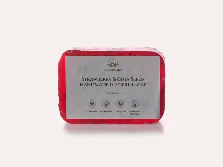 PrakritPurity Strawberry & Chia Seeds Handmade Glycerin Soap Sale