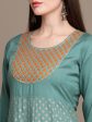 HERE&NOW Ethnic Motifs Embroidered Kurta with Trousers & Dupatta Online now