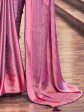 Saree Mall Magenta & Purple Striped Zari Saree Online Sale