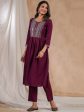 Anubhutee Ethnic Motifs Yoke Design Sequins Detail A-Line Kurta Online now