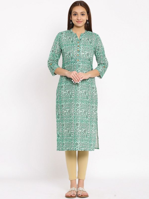 HERE&NOW Paisley Printed Straight Kurta Supply