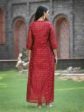 Juniper Women Maroon Chanderi Silk Solid Anarkali Kurta Supply