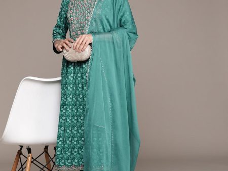 Anubhutee Floral Embroidered Regular Kurta With Trousers & Dupatta Online Hot Sale