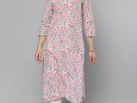 HERE&NOW Floral Printed Floral Kurta on Sale