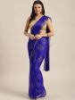 Saree Mall Blue & Gold-Toned Ethnic Motifs Sarees Fashion